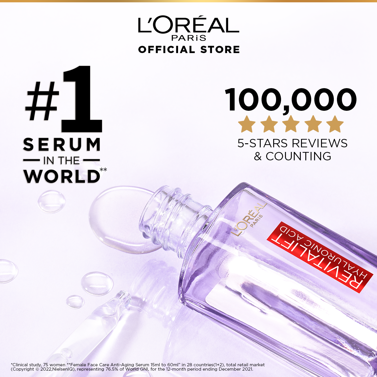 L'Oreal Paris Revitalift 1.5% Hyaluronic Acid Face Serum 30 Ml