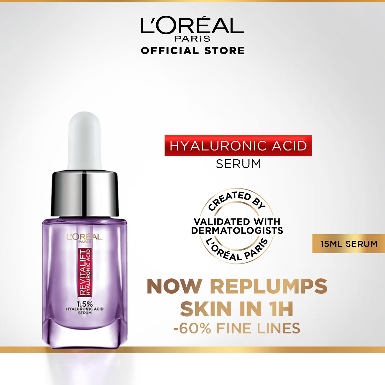 L'Oreal Paris Revitalift 1.5% Hyaluronic Acid Face Serum 15 Ml