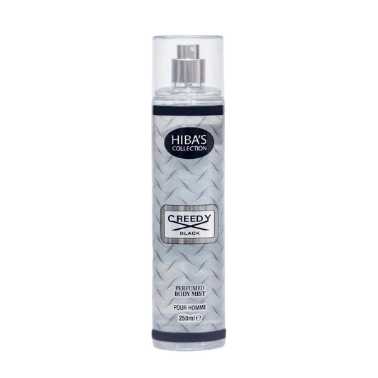 Hiba's Collection - Creedy Black Perfumed Body Mist For Men - 250ml