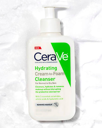 Cerave Hydrating Cream To Foam Cleanser 16Oz/473Ml