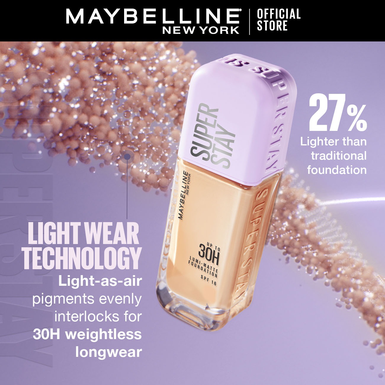 Maybelline New York Super Stay Up to 30hr Lumi Matte Foundation - 220