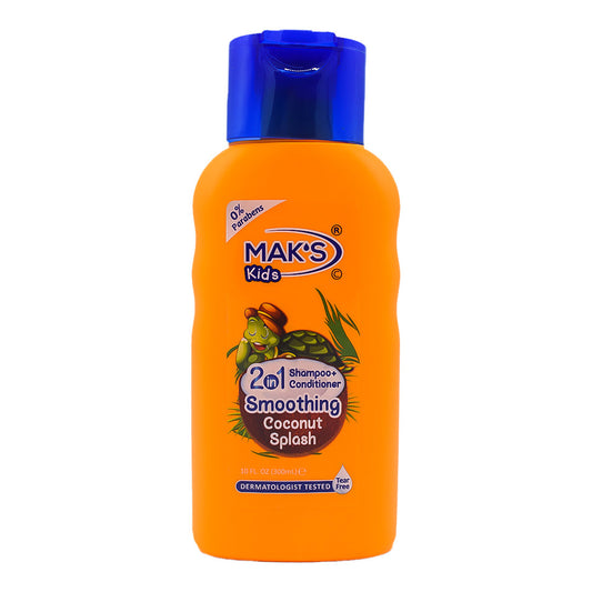 Mak’s kids 2in1 shampoo + conditioner smoothing coconut splash 300ml