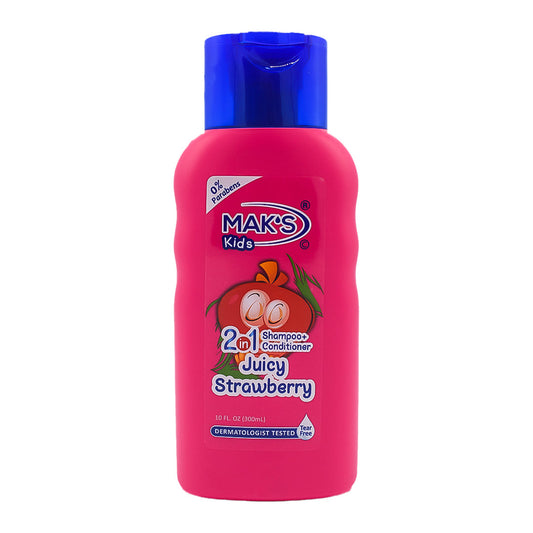 Mak’s kids 2in1 shampoo + conditioner juicy strawberry 300ml