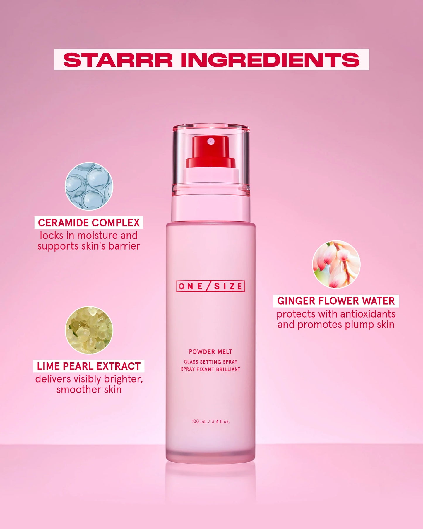 One Size Powder Melt Glass Setting Spray 30ml