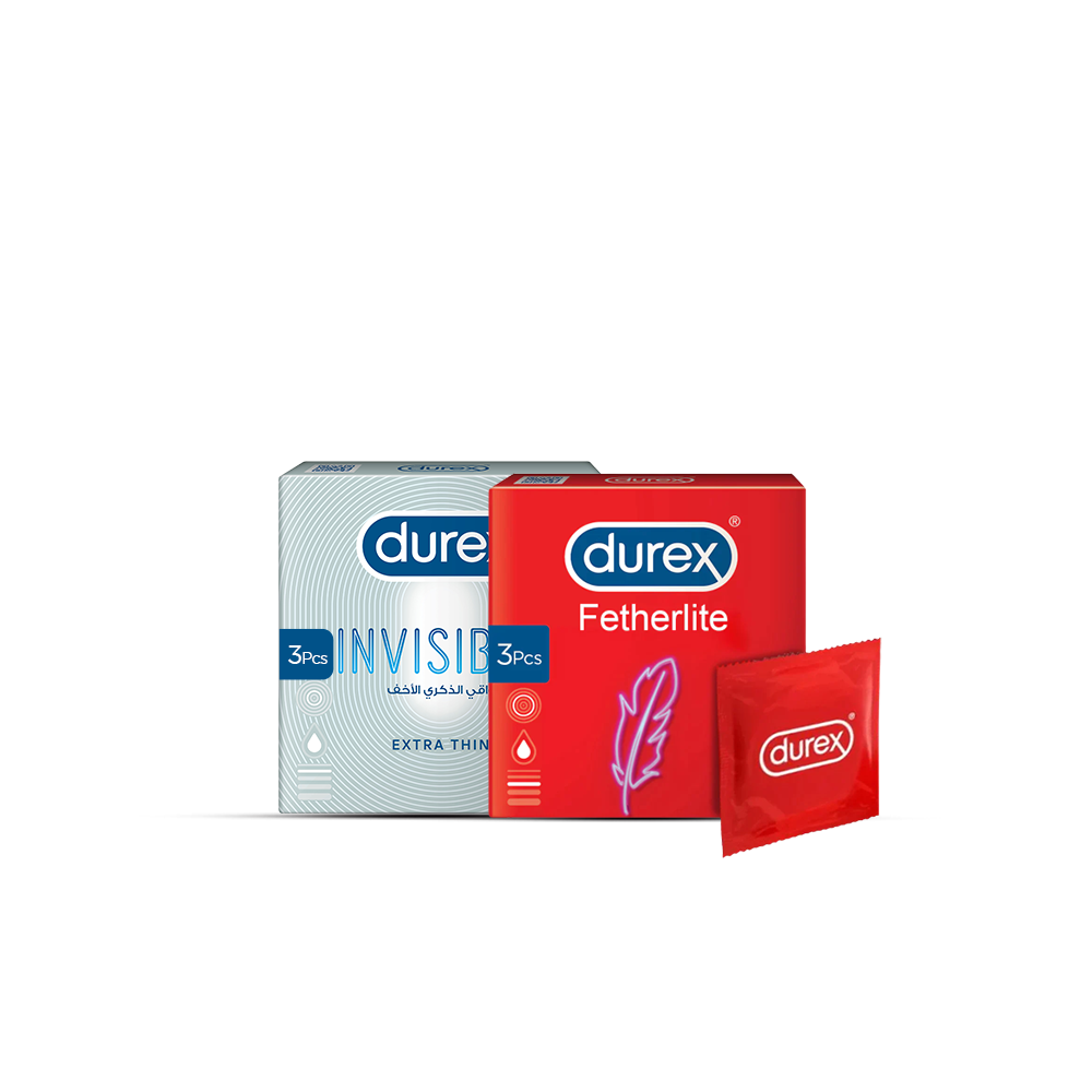 Bundle - Durex Condom Invisible 3'S + Durex - Condoms 3S Feather Lite