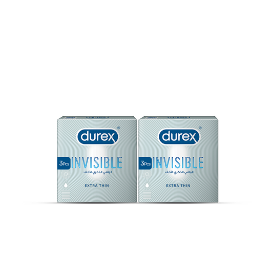 Bundle - Pack of 2 - Durex Condom Invisible 3'S