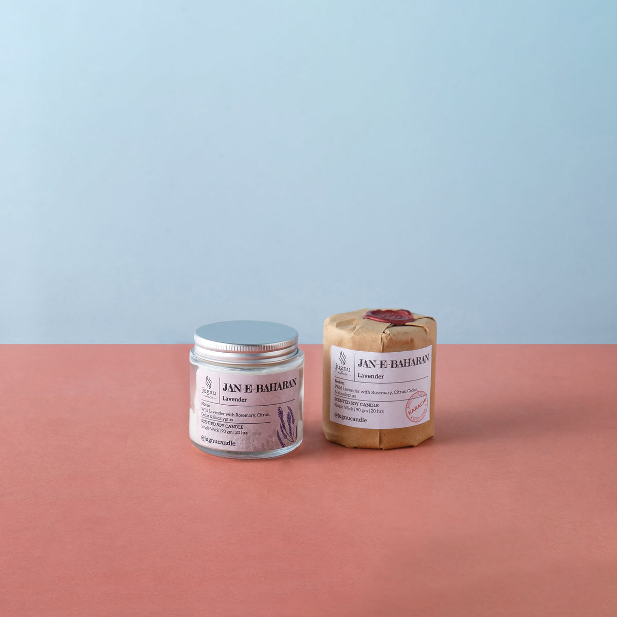 Jugnu - Jan e Baharan (Lavender) Scented Soy Candle - Small 90g