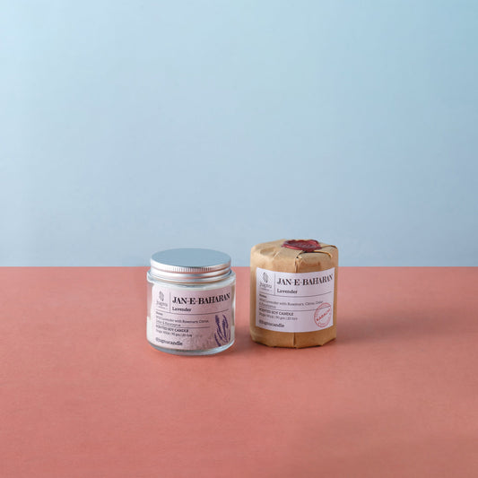 Jugnu - Jan e Baharan (Lavender) Scented Soy Candle - Small 90g