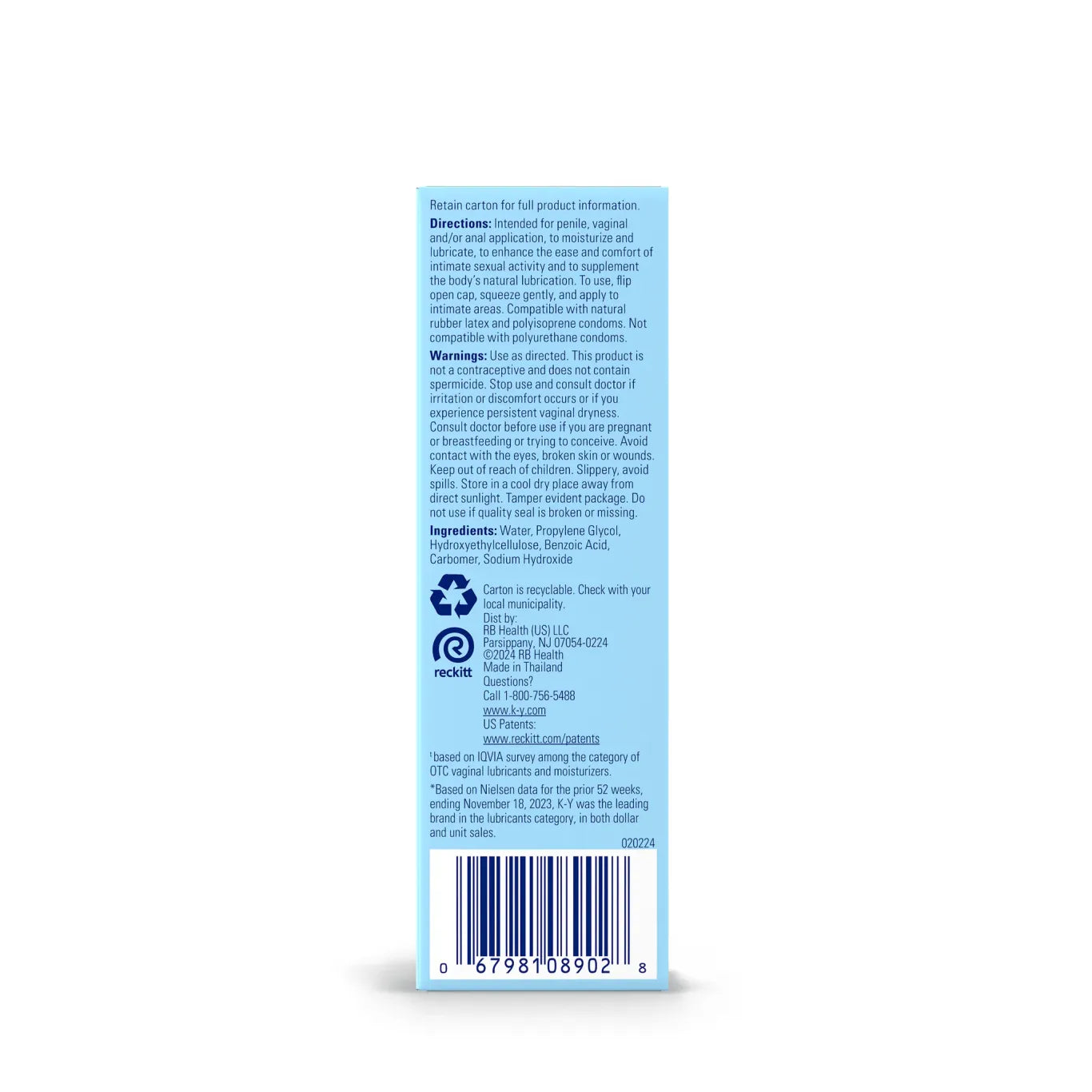 Ky - Jelly Water Based Lubricant - 57G