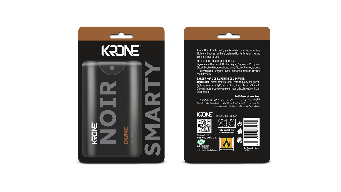 Krone Noir Smarty Dune Gas Free Body Spray 15ml