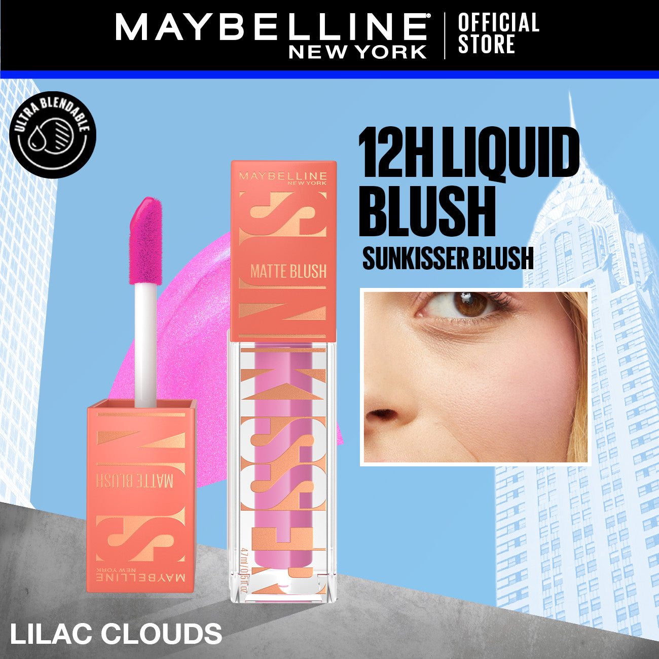Maybelline New York, Sunkisser Liquid Glow Blush With Vitamin E