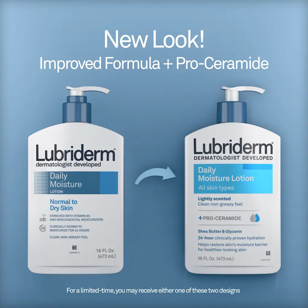 Lubriderm Lotion Daily Moisture All Skin Types Fragrance Free 24Oz/709Ml
