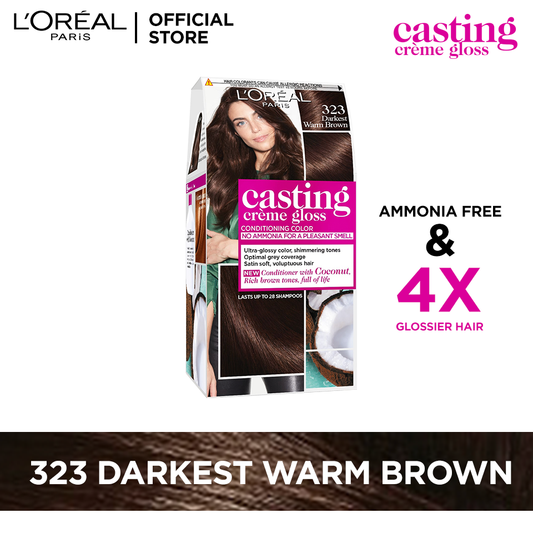 L'Oreal Casting Creme Gloss Hair Color 323 Darkest Warm Brown
