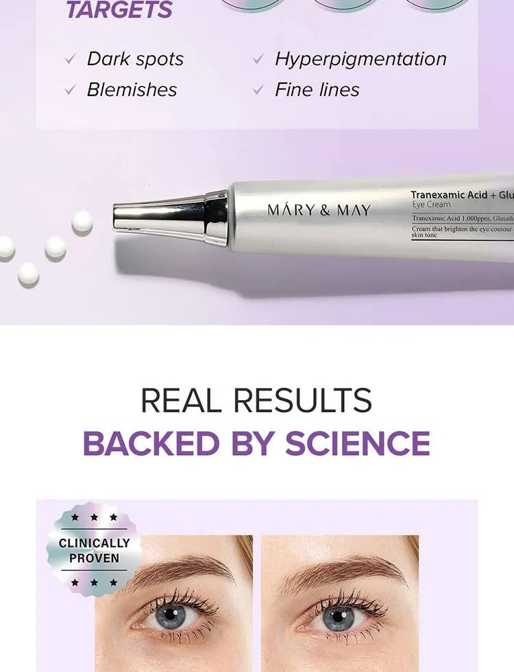 Mary&May - Tranexamic Acid + Glutathione Eye Cream Mini 12g