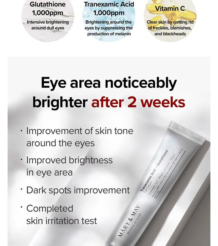 glutathione eye cream special set Mary & May Brighten and refresh your skin with the Glutathione Eye Cream Special Set Sale on cheapest eye cream