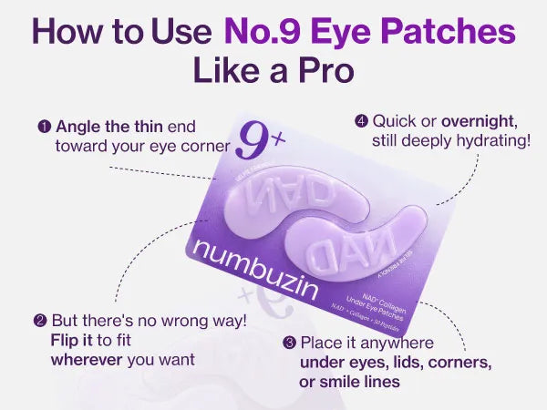 Numbuzin - No.9 NMN+ Collagen Under Eye Patches (5 pairs)