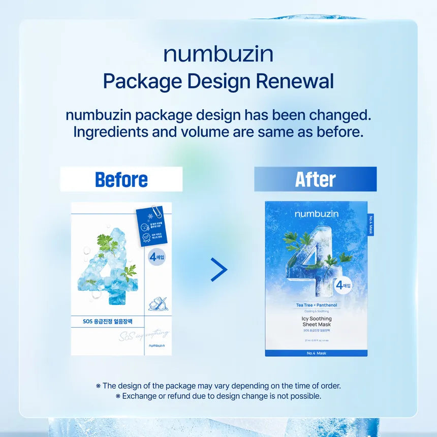 Numbuzin - No.4 Icy Soothing Sheet Mask - 27ml