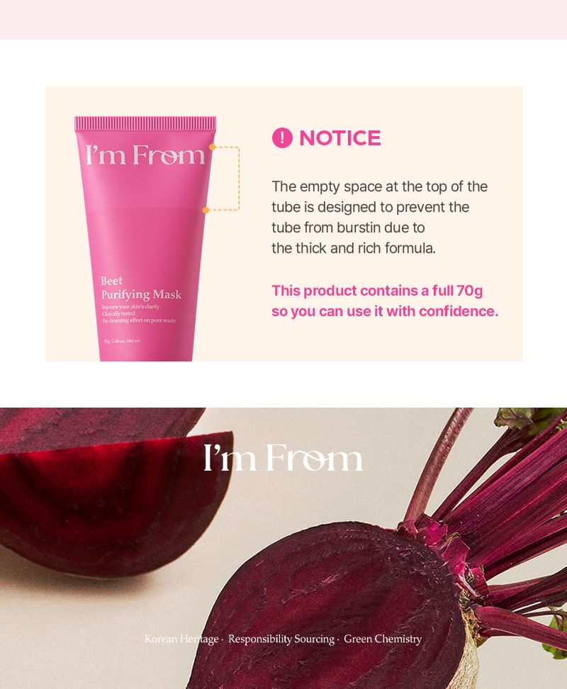 I'M From - Beet Purifying Mask 30g