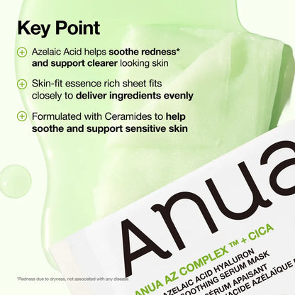Anua - Azelaic Acid 10 Hyaluron Redness Soothing Serum Mask - 28Ml
