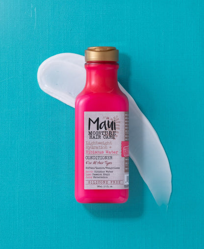 Maui Moisture Conditioner Lightweight+Hydration+Hibiscus Water 13Oz/385L