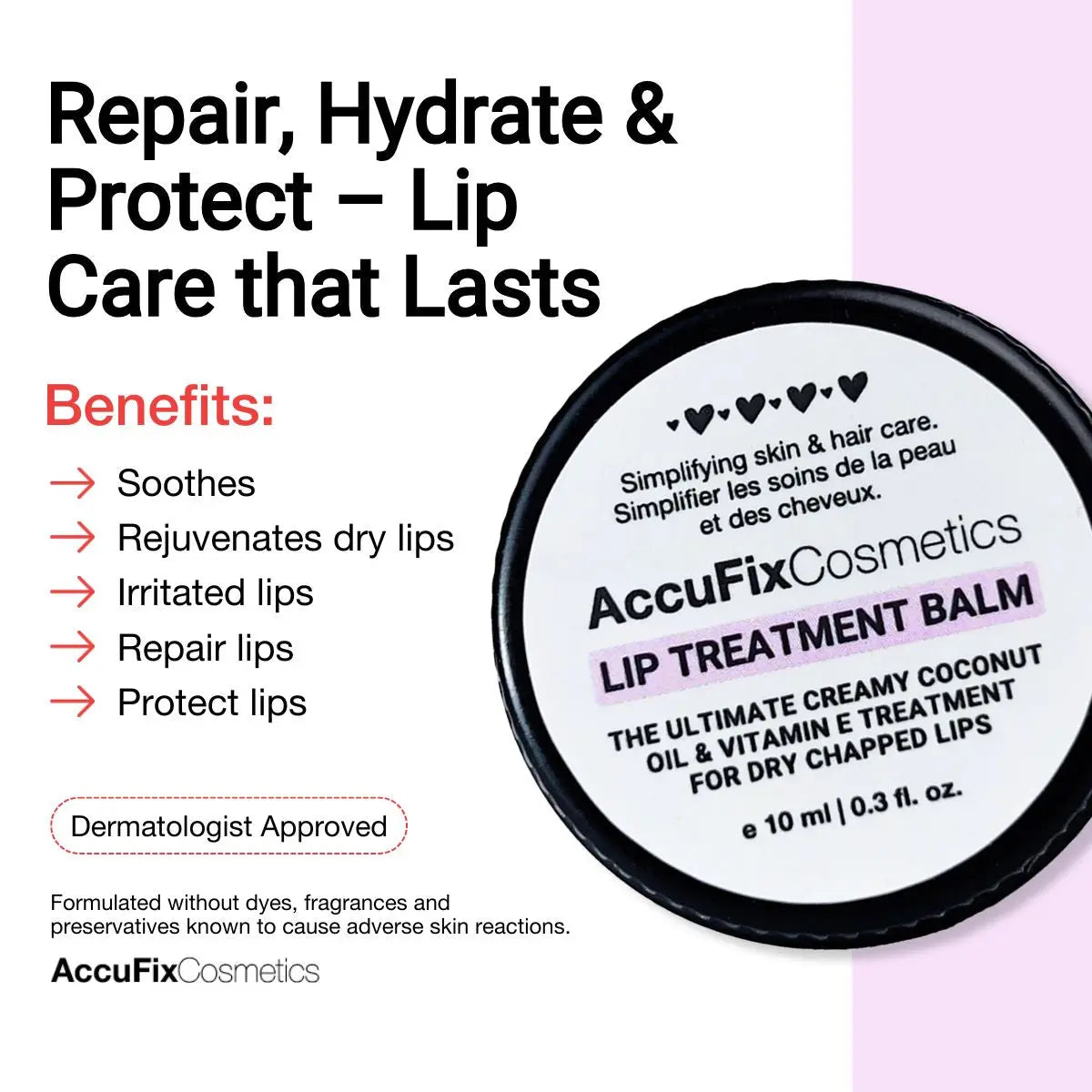 Benefits of AccuFix's Lip Treatment Balm