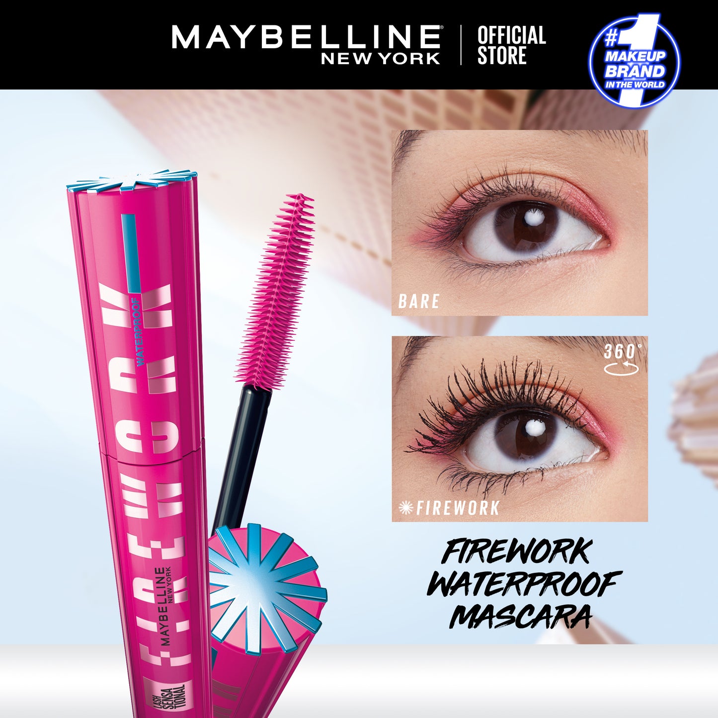 Maybelline New York Lash Sensational Firework waterproof mascara - a bold, lasting look