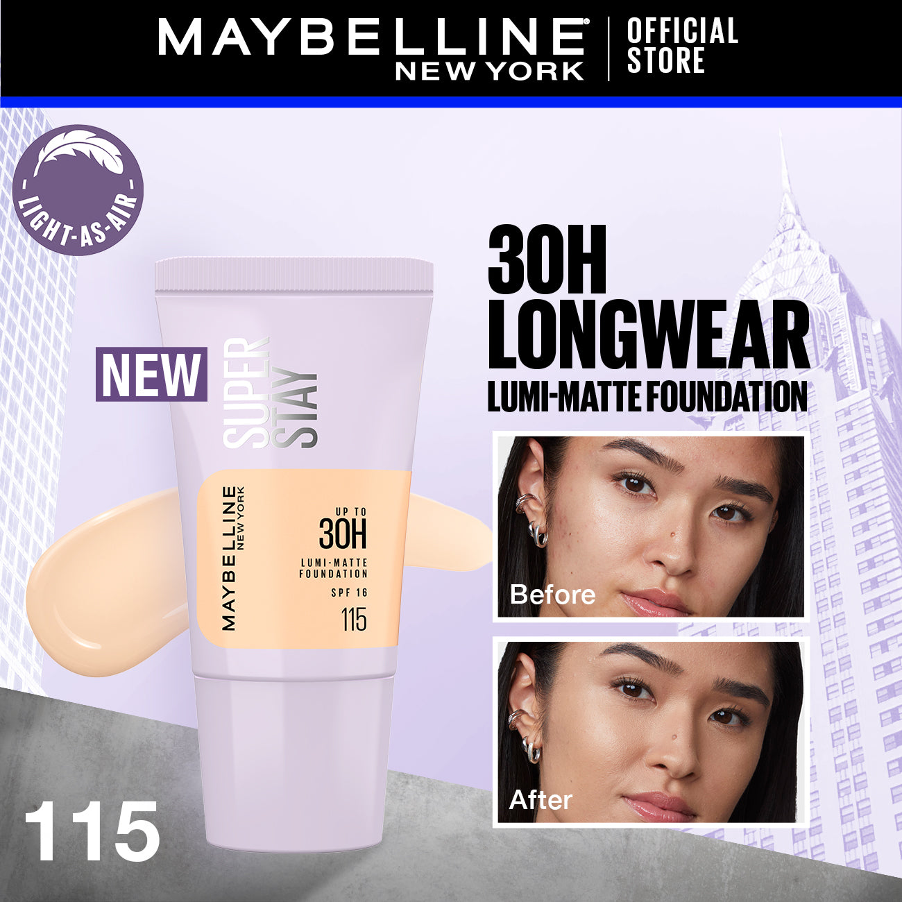 Maybelline - New York Superstay Lumi Matte Liquid Foundation 18ML