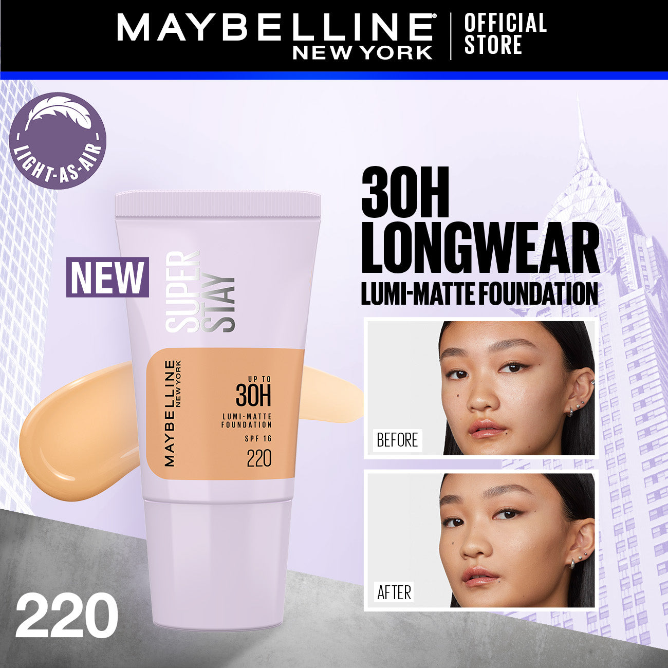 Maybelline - New York Superstay Lumi Matte Liquid Foundation 18ML