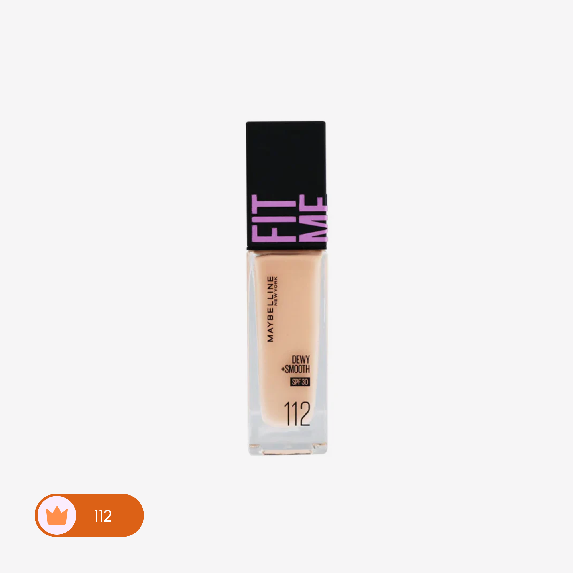 Maybelline Ny New Fit Me Dewy + Smooth Liquid Foundation 30 Spf - 112 Natural Ivory 30Ml - For Normal To Dry Skin