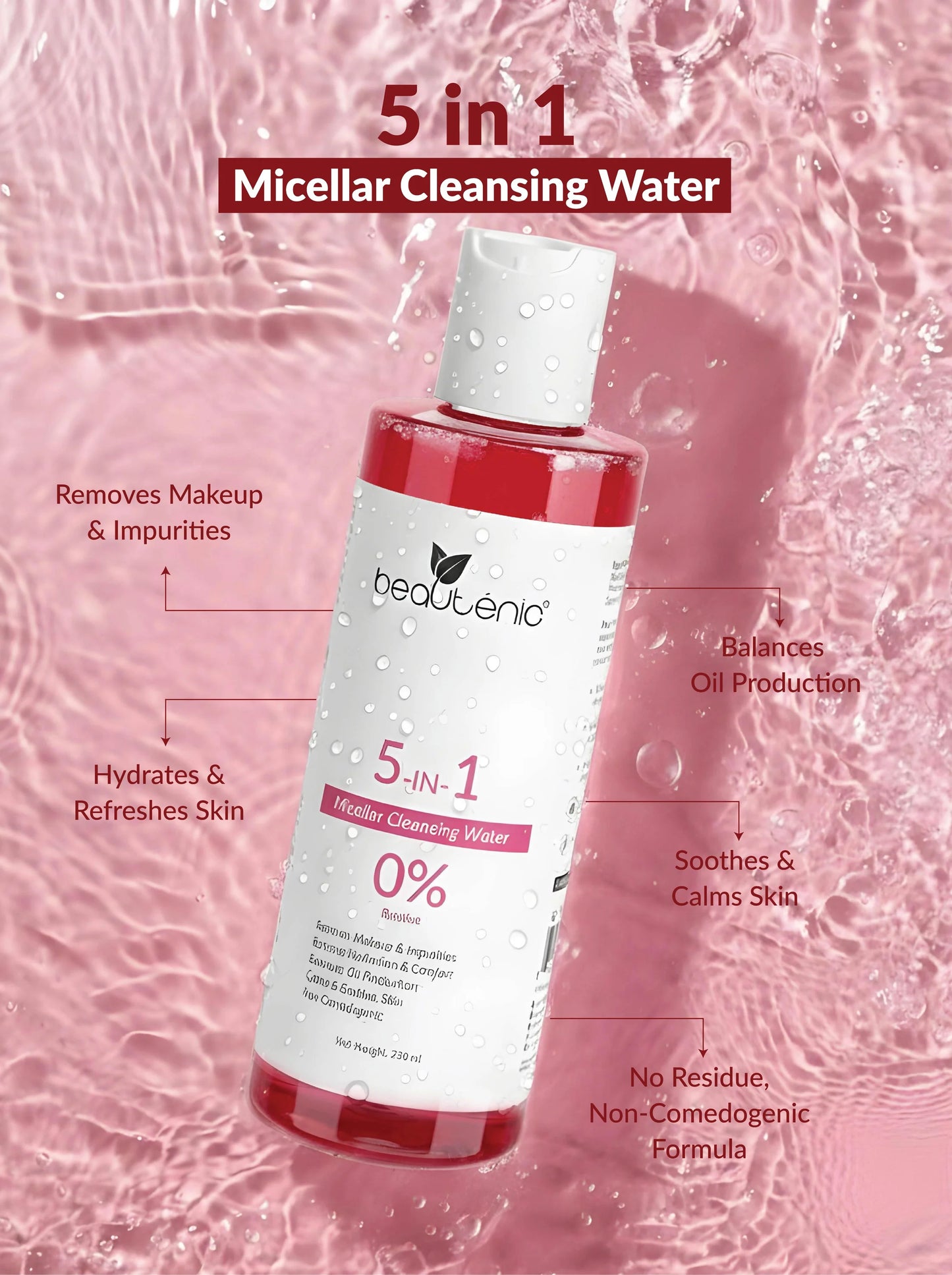 Beautenic - 5 in 1 Micellar Cleansing Water - 200Ml
