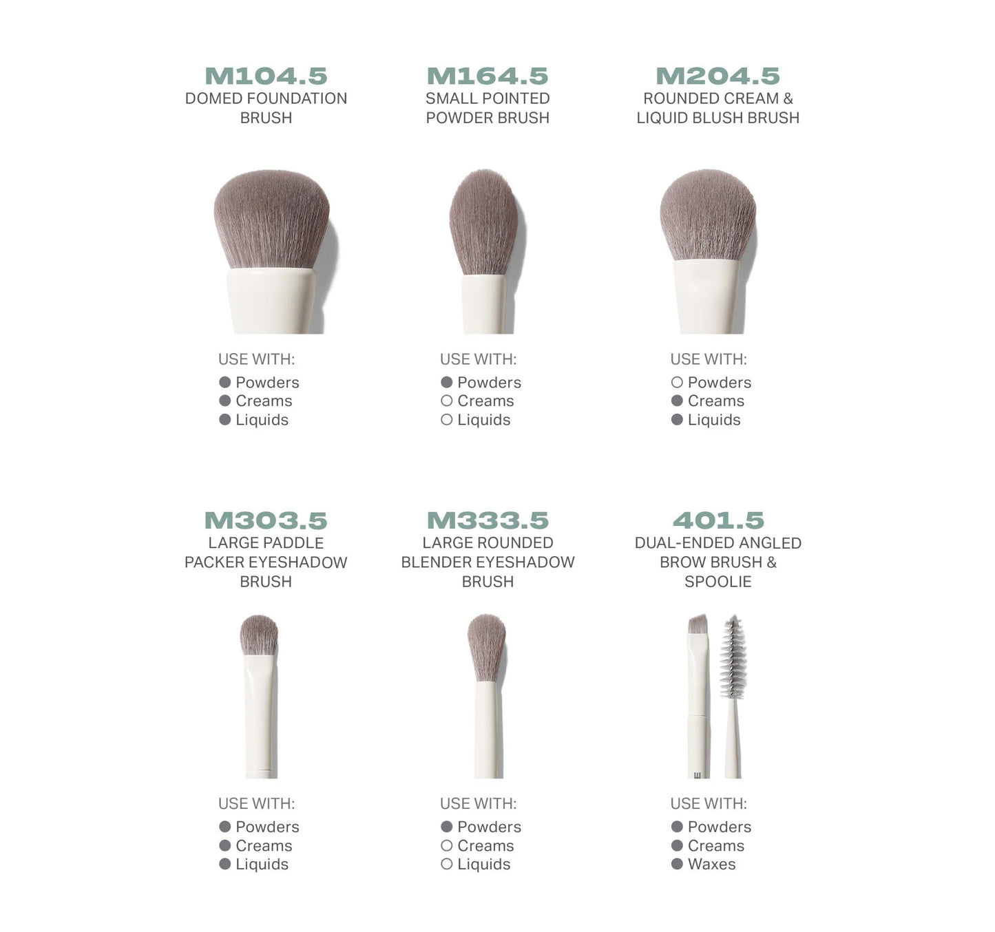 Morphe Travel Brush Set - Along For The Glide - 6 pcs