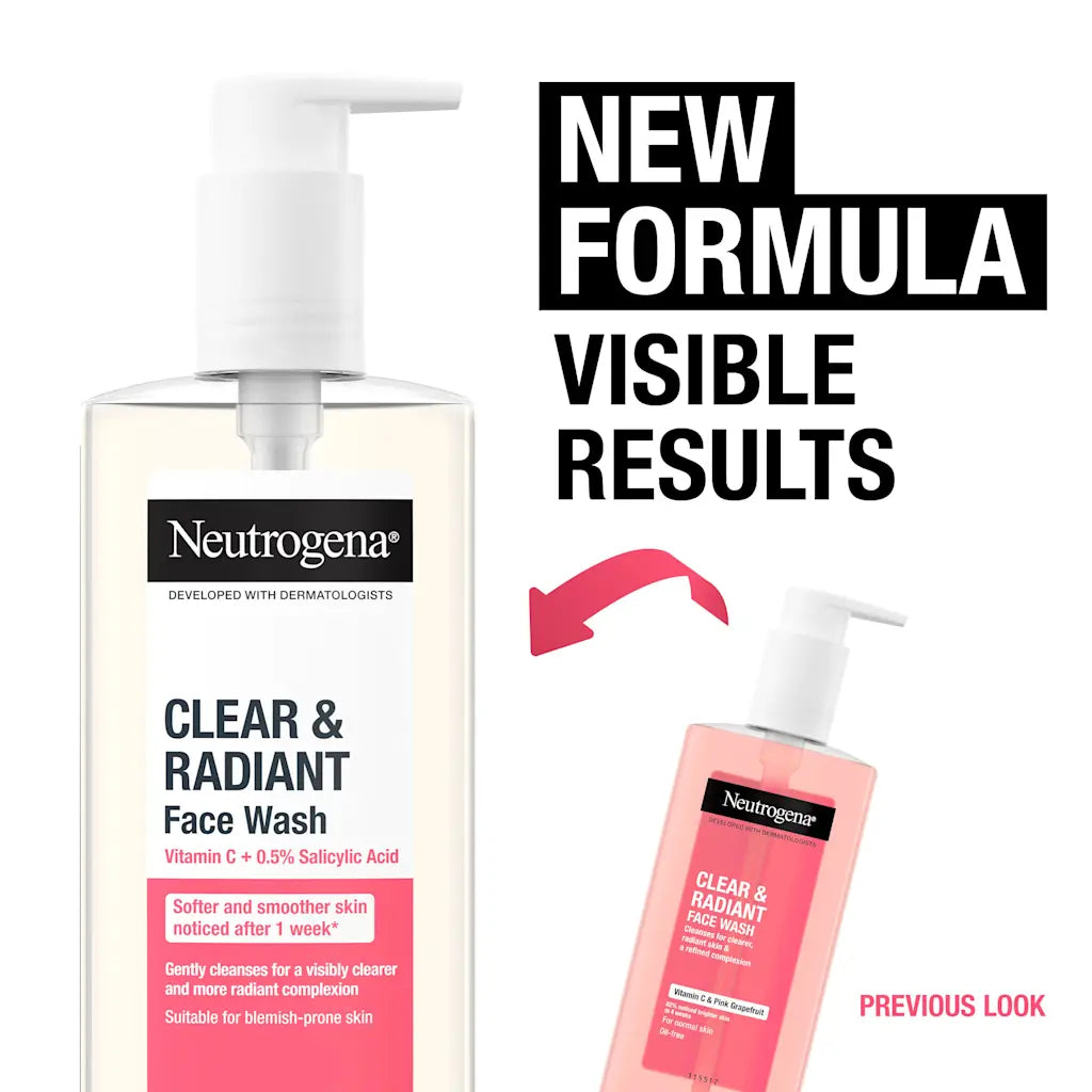 Neutrogena Facial Wash Fresh & Clear With Pink Grapefruit Pump 200M (Co)