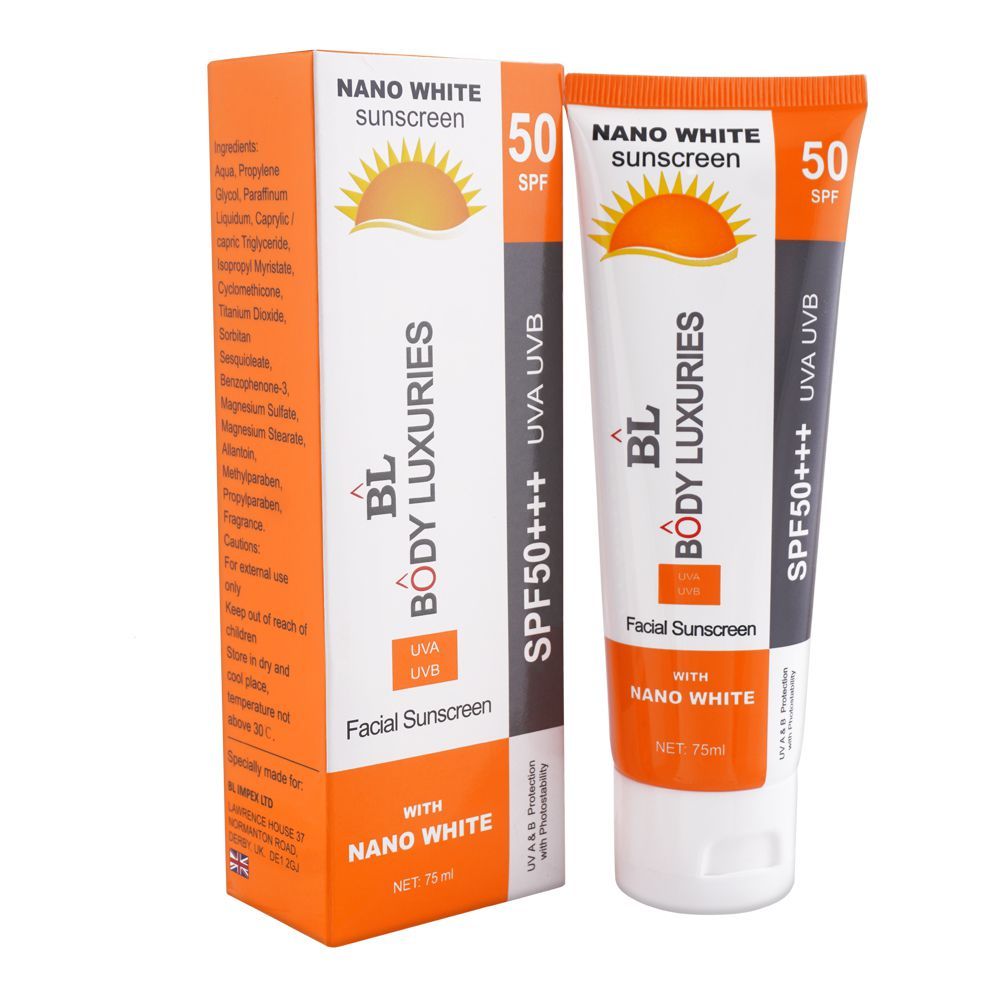 Body Luxuries - Nano white sun block SPF 50 - 75ml