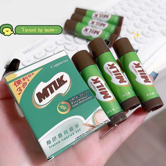 Cappuvini - Milk Tinted Lipstick Set 3S