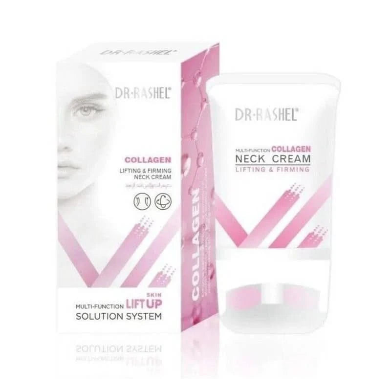 Collagen Cream Für Hals & Dekolleté – Anti-Falten, Straffend Mit Massage-Roller, 110 Ml