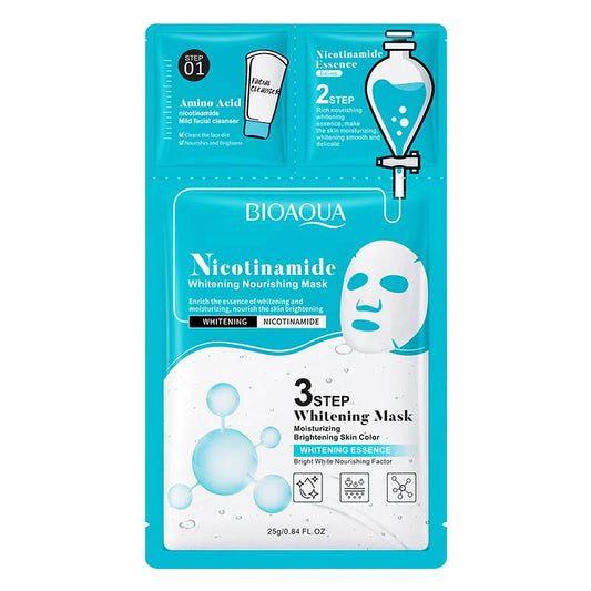 Bioaqua Nicotinamide 3 Step Whitening Mask 25G - 1 PC