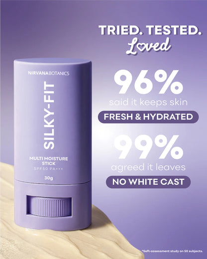Nirvana Botanics - Silky Fit Moisturiser Stick SPF 50+++ - FOR DRY SKIN