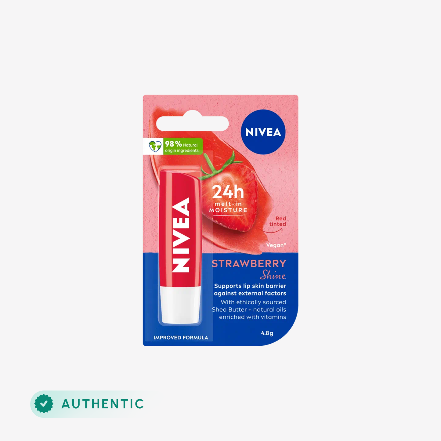 Nivea Lips Balm Strawberry Shine 4.8G