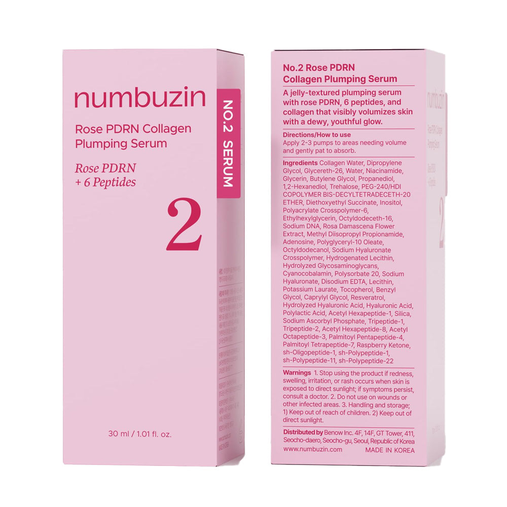 Numbuzin - No.2 Rose PDRN Collagen Plumping Serum - 30ml