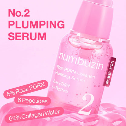 Numbuzin - No.2 Rose PDRN Collagen Plumping Serum - 30ml
