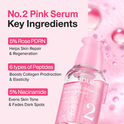 Numbuzin - No.2 Rose PDRN Collagen Plumping Serum - 30ml