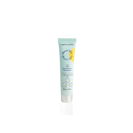 Organic Traveller - Sheer SPF: Oily/Acne Prone Skin Sunscreen - 30 ML