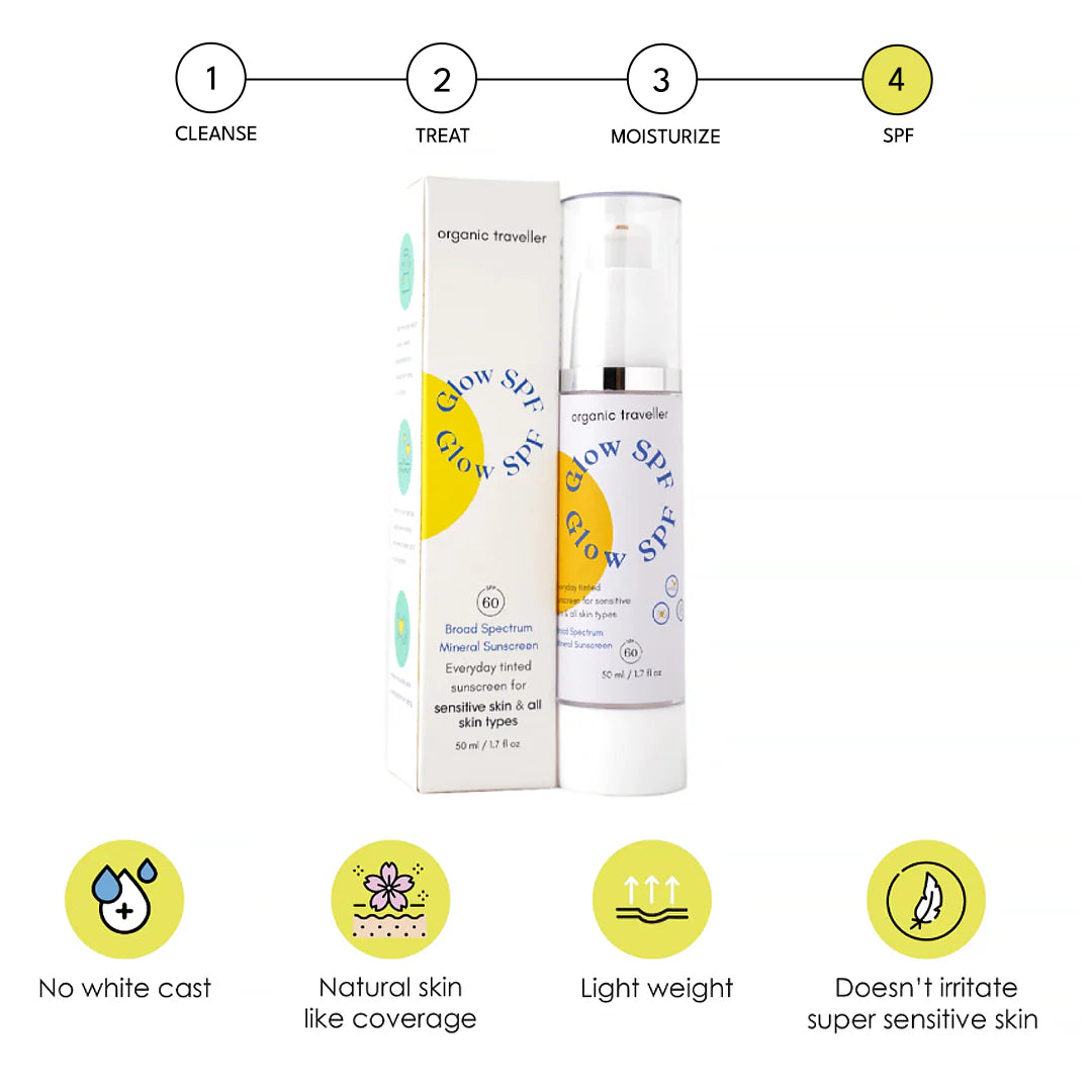 Organic Traveller - Glow SPF: Tinted Sunscreen