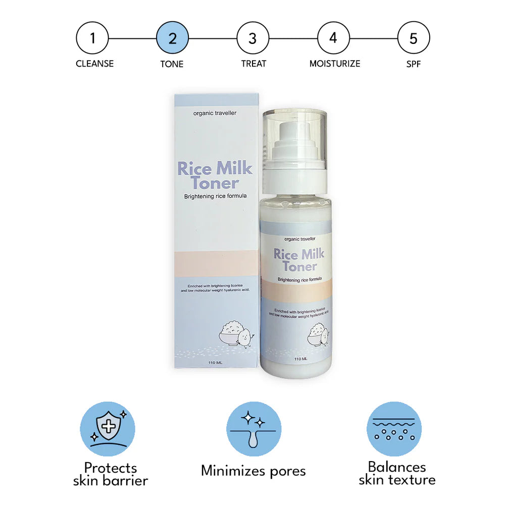 Organic Traveller - Rice Milk Toner: Brightening formula