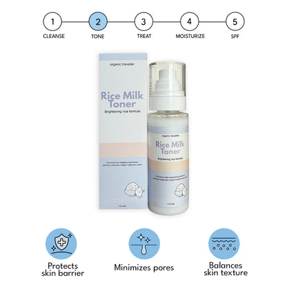 Organic Traveller - Rice Milk Toner: Brightening formula