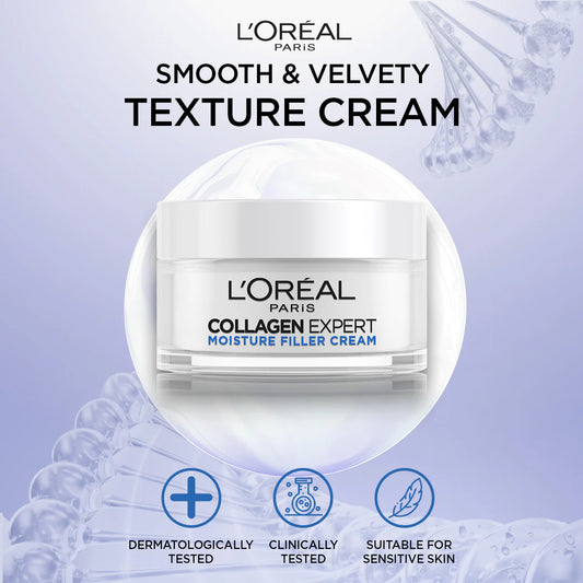 L'Oreal Paris - Collagen Expert: Moisture Filler Cream 50ml For Instant Hydration for 24 Hours