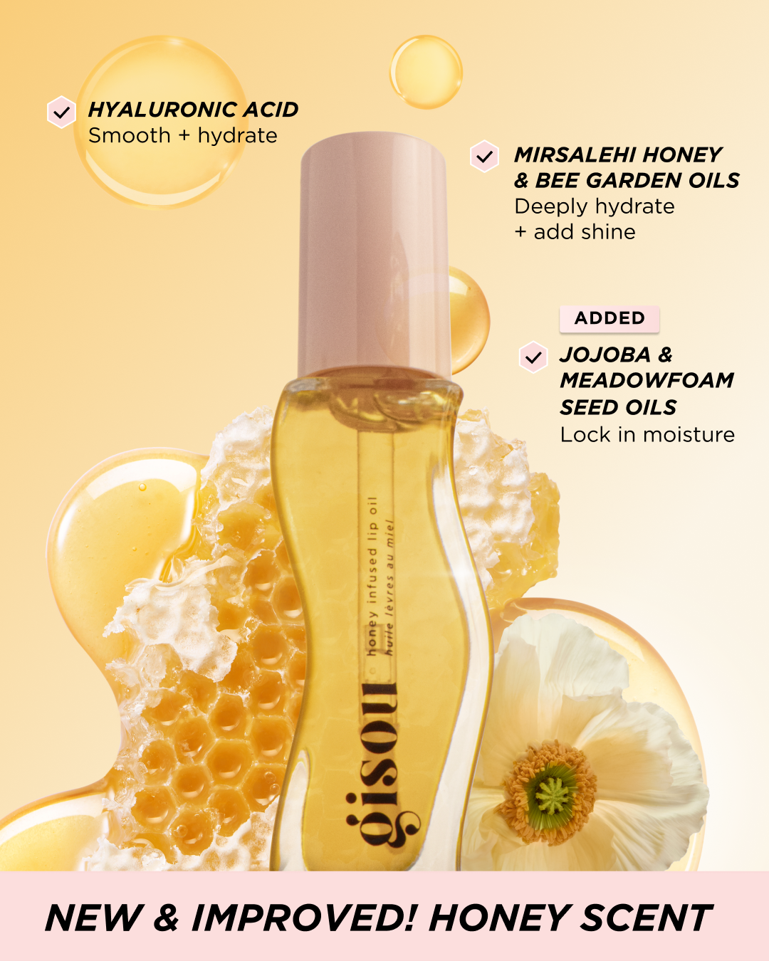 Gisou - Honey Infused Hydrating Lip Oil - 8 Ml