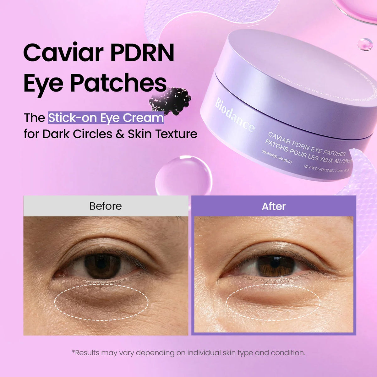 Biodance - Caviar PDRN Eye Patches - 30 Pairs