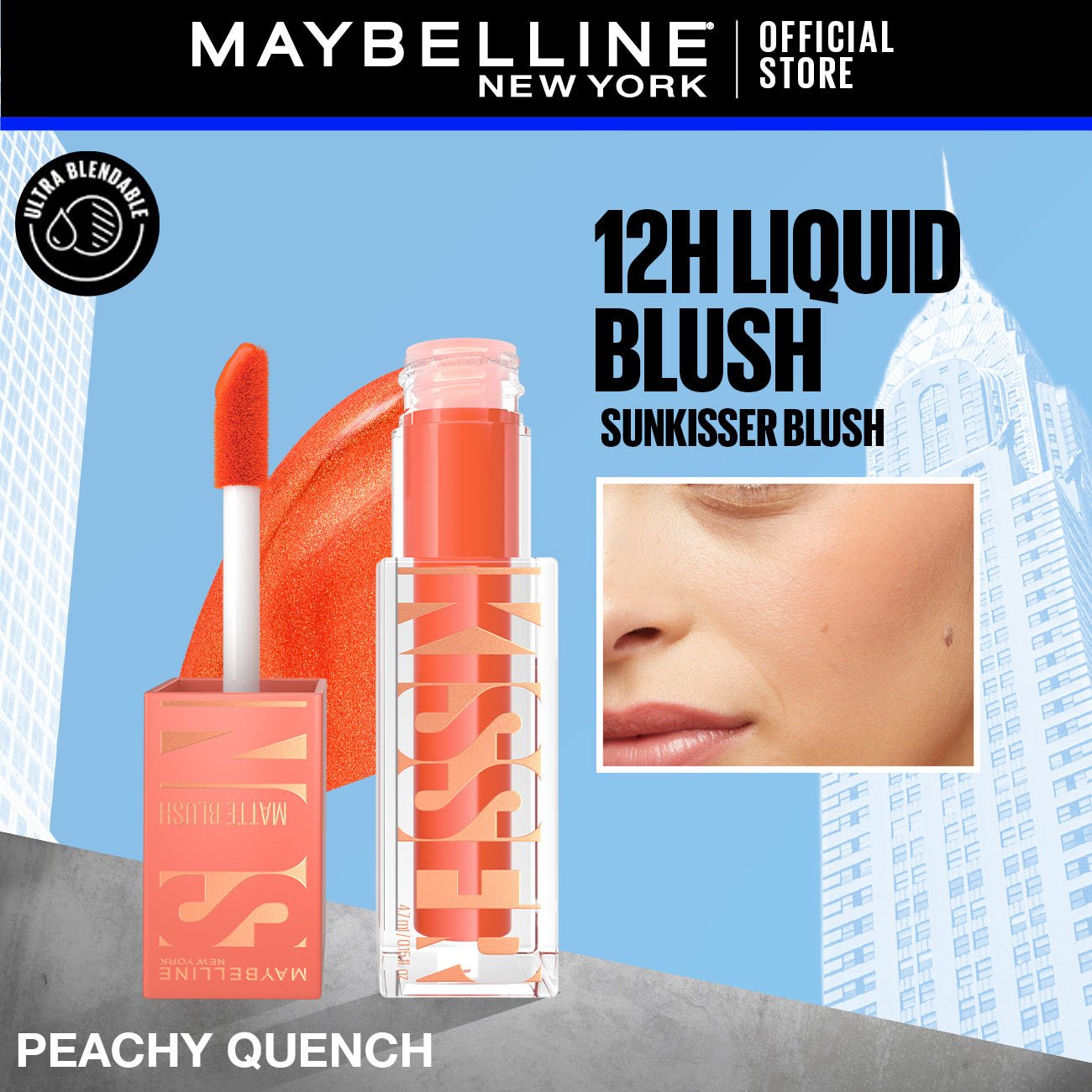 Maybelline New York, Sunkisser Liquid Glow Blush With Vitamin E