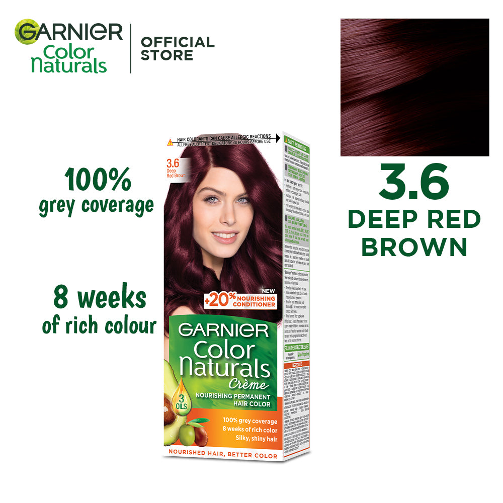 Garnier - Color Naturals Hair Colors - 3.6 Deep Red Brown